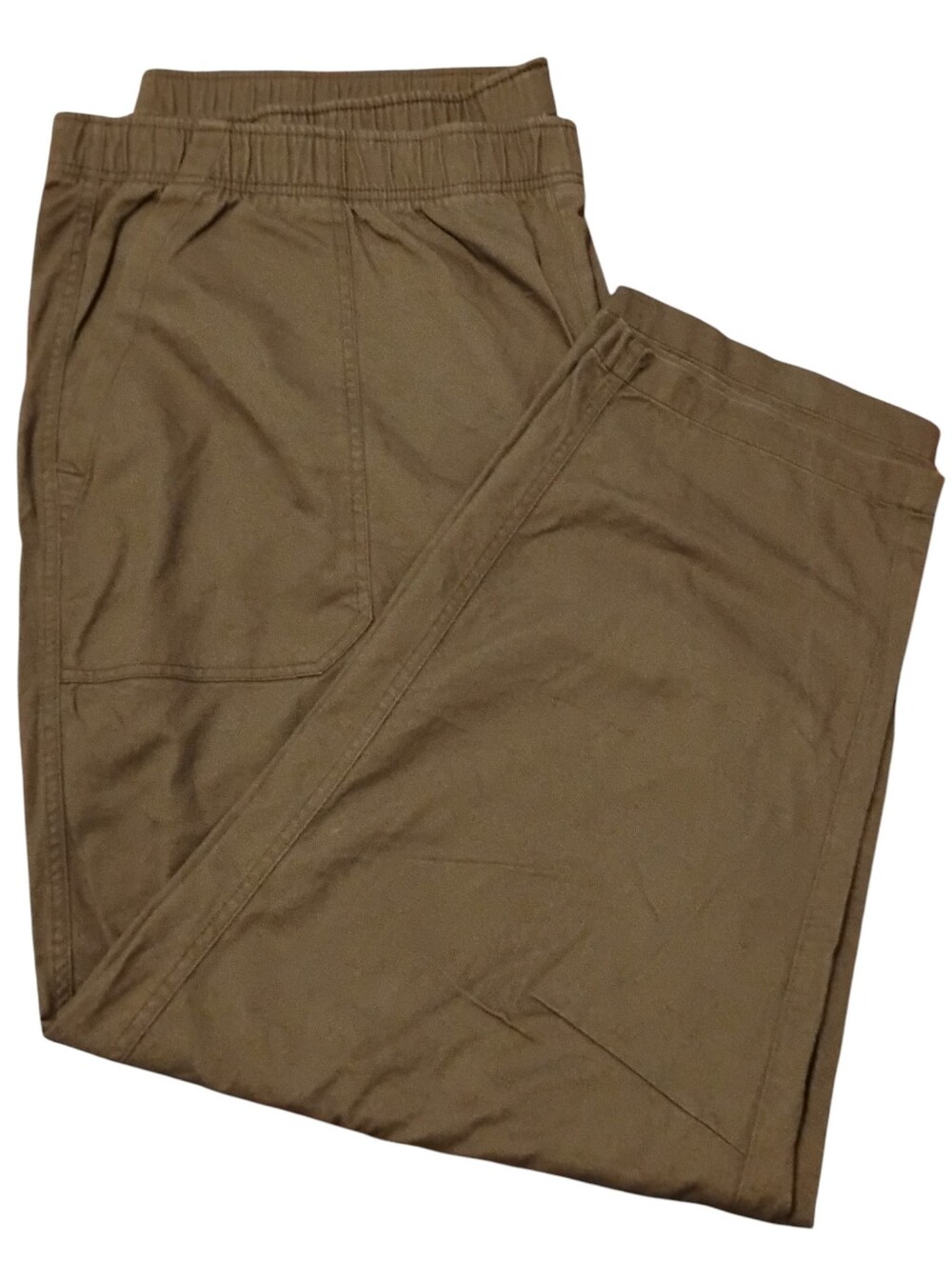 Women's Casual Elastic-Waist Army Green Pants